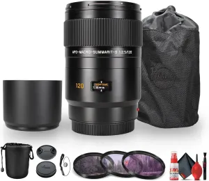 Leica APO-Macro-Summarit-S 120mm f/2.5 Lens (11070)   Lens Filter Kit   Cleaning Kit   Lens Pouch   Cap Keeper