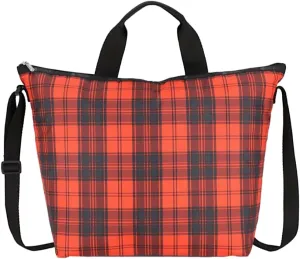 LeSportsac Red Tartan Deluxe Easy Carry Tote