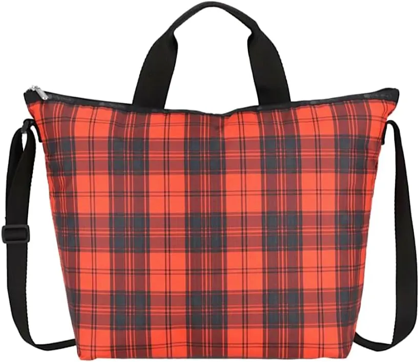 LeSportsac Red Tartan Deluxe Easy Carry Tote