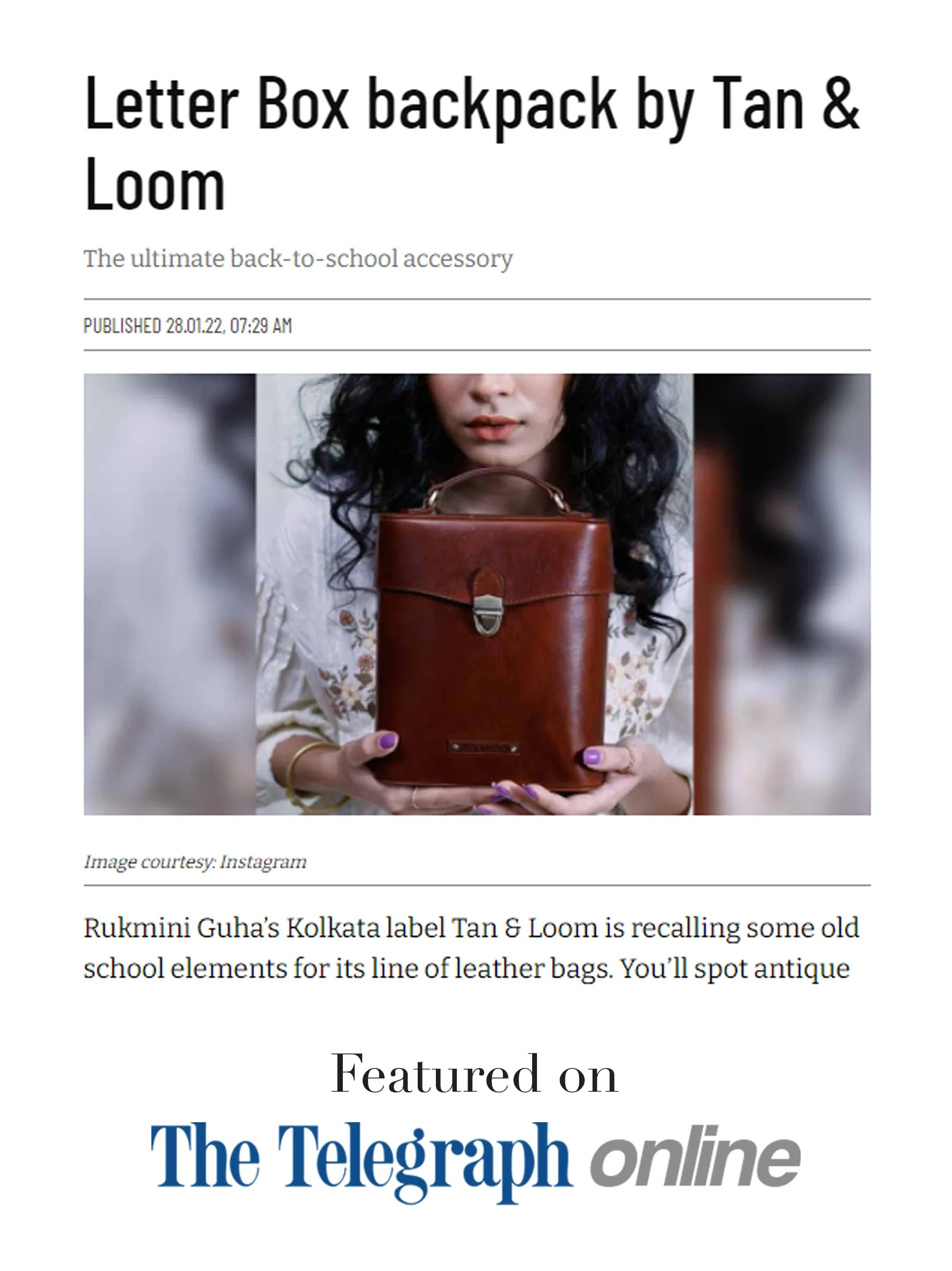 Letter Box Backpack (Vintage Brown)
