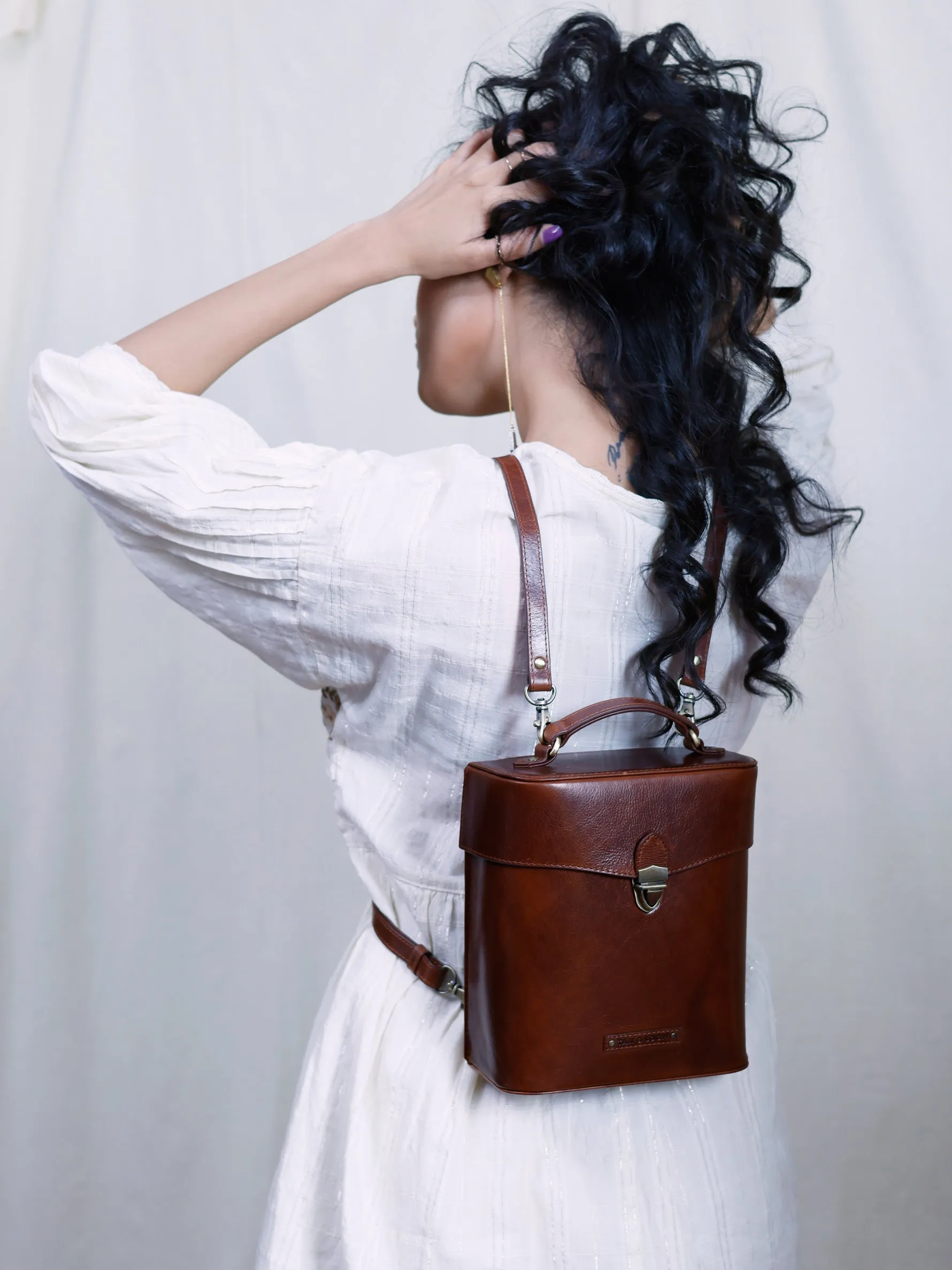 Letter Box Backpack (Vintage Brown)