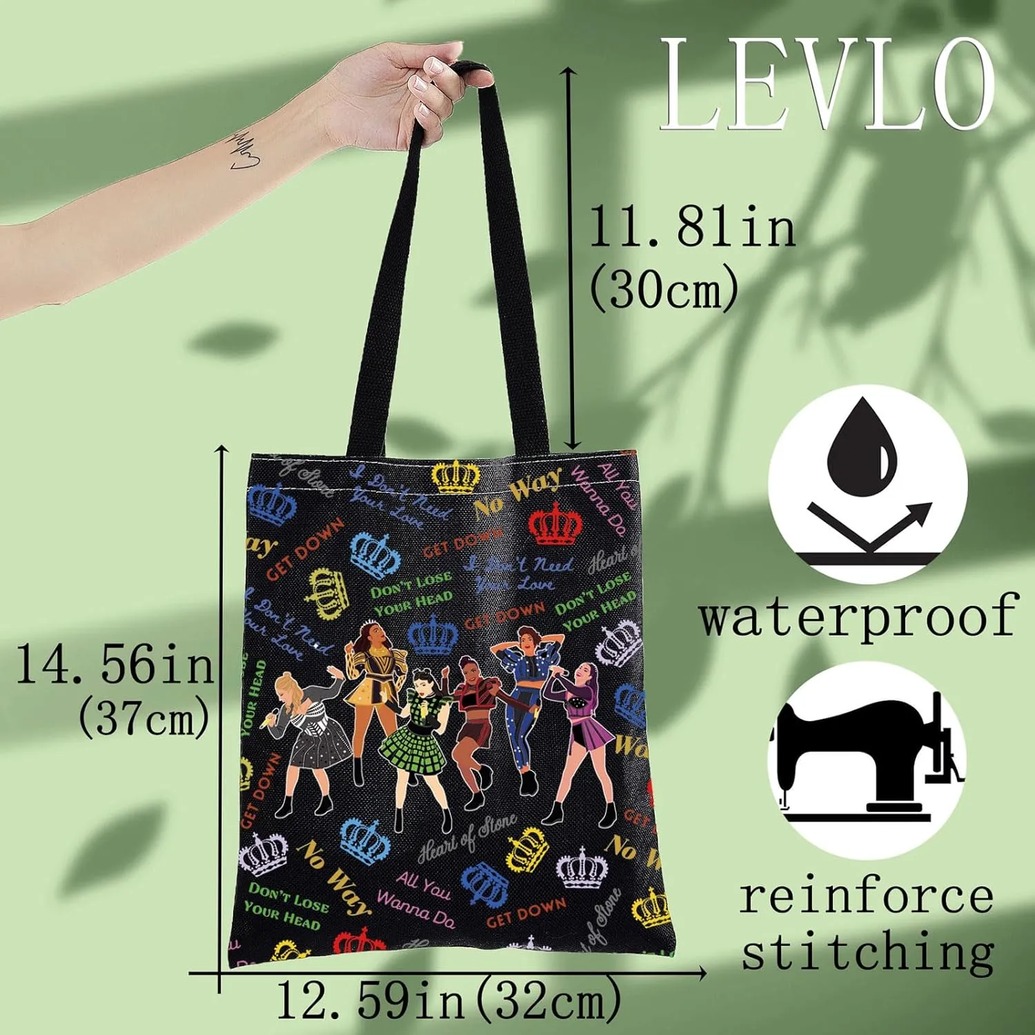 LEVLO Musical Queen Cosmetic Bag Theater Drama Fans Gift Six Queen Musical Make Up Zipper Pouch Bag