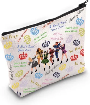 LEVLO Musical Queen Cosmetic Bag Theater Drama Fans Gift Six Queen Musical Make Up Zipper Pouch Bag