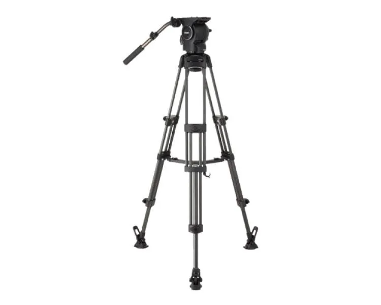 Libec RSP-750MC Professional Carbon Piping Tripod System with Mid-level Spreader for ENG Setups