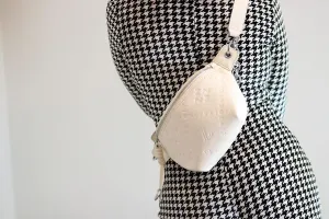 Limited Edition Designer Fanny Pack with 44 inch Adjustable Waist Belt, Travel and Carry essentials Hands-Free (White)