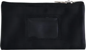 Lockable Bank Deposit Bag with Upgraded Zipper, Multi-Purpose Storage Zipper Pouch (Black)