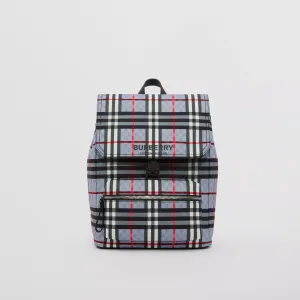 Logo Print Chequerboard Backpack