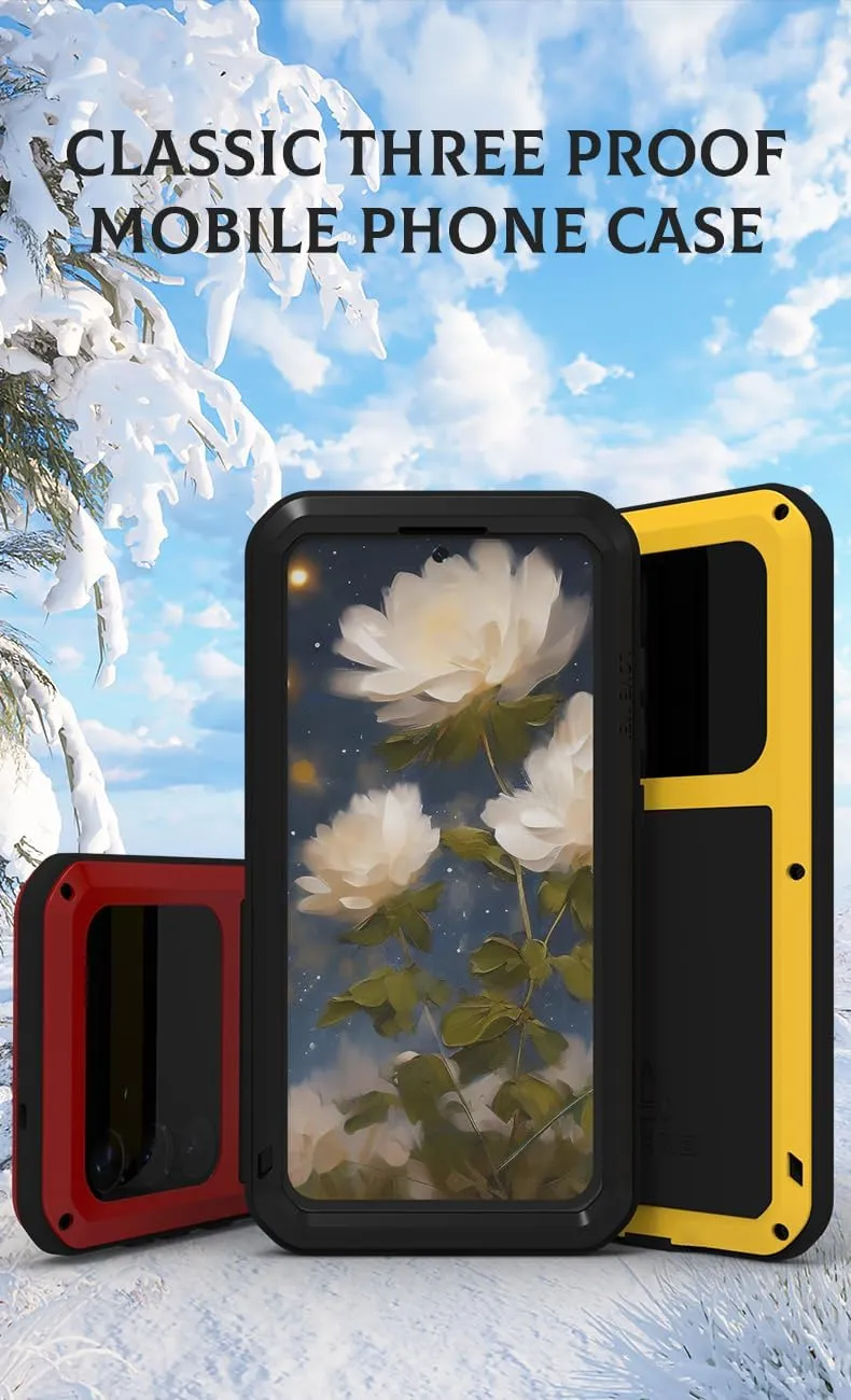 LOVE MEI for Samsung Galaxy S25 /S25 Plus Case,Outdoor Sports Military Heavy Duty Metal Shockproof Dustproof Full Body Case with Built in Tempered Glass Screen Protector (Black, S25 )