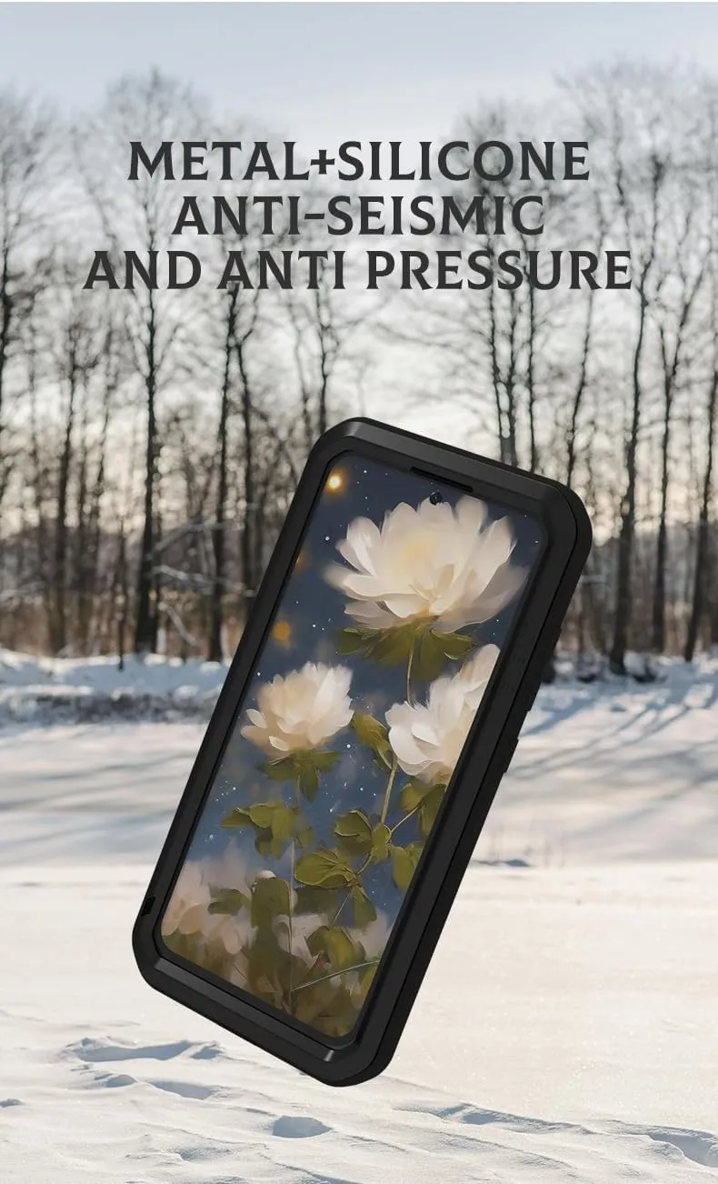LOVE MEI for Samsung Galaxy S25 /S25 Plus Case,Outdoor Sports Military Heavy Duty Metal Shockproof Dustproof Full Body Case with Built in Tempered Glass Screen Protector (Black, S25 )