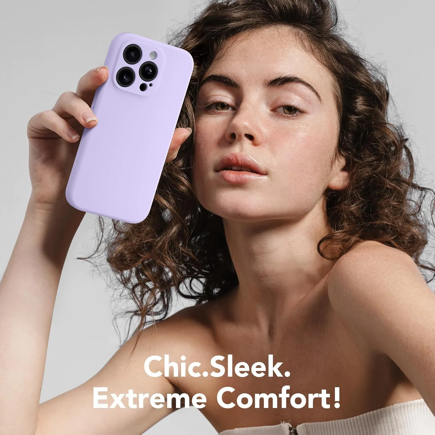 Magnetic for iPhone 15 Pro Case, Compatible with MagSafe, [Full Camera Protection][Screen Protector] Silicone Shockproof Protective Phone Case for iPhone 15 Pro 6.1", Clove Purple