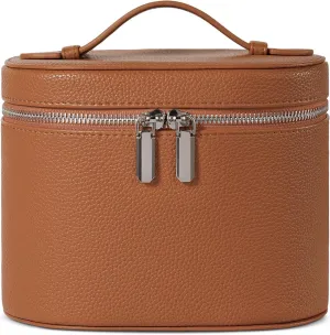 Makeup Bag, Travel Make up Case with Compartments and Handle, Portable Cosmetic Organizer Bags,Toiletry Bag for Women