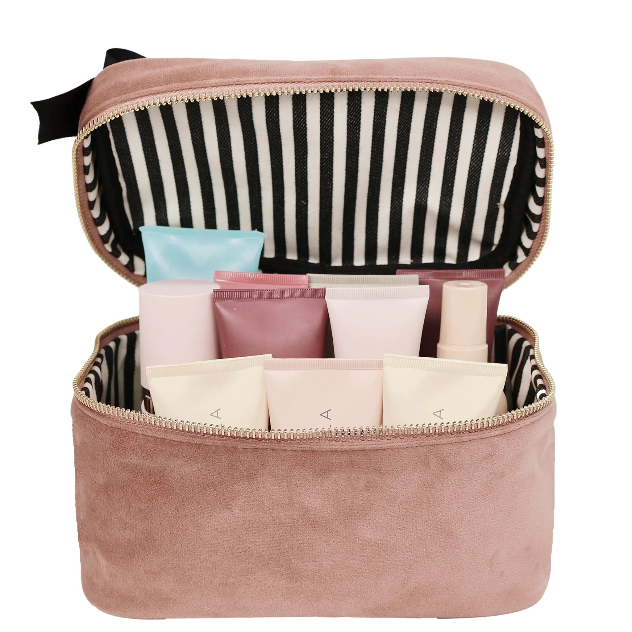 Makeup Case, S – Eco Velvet – Pink