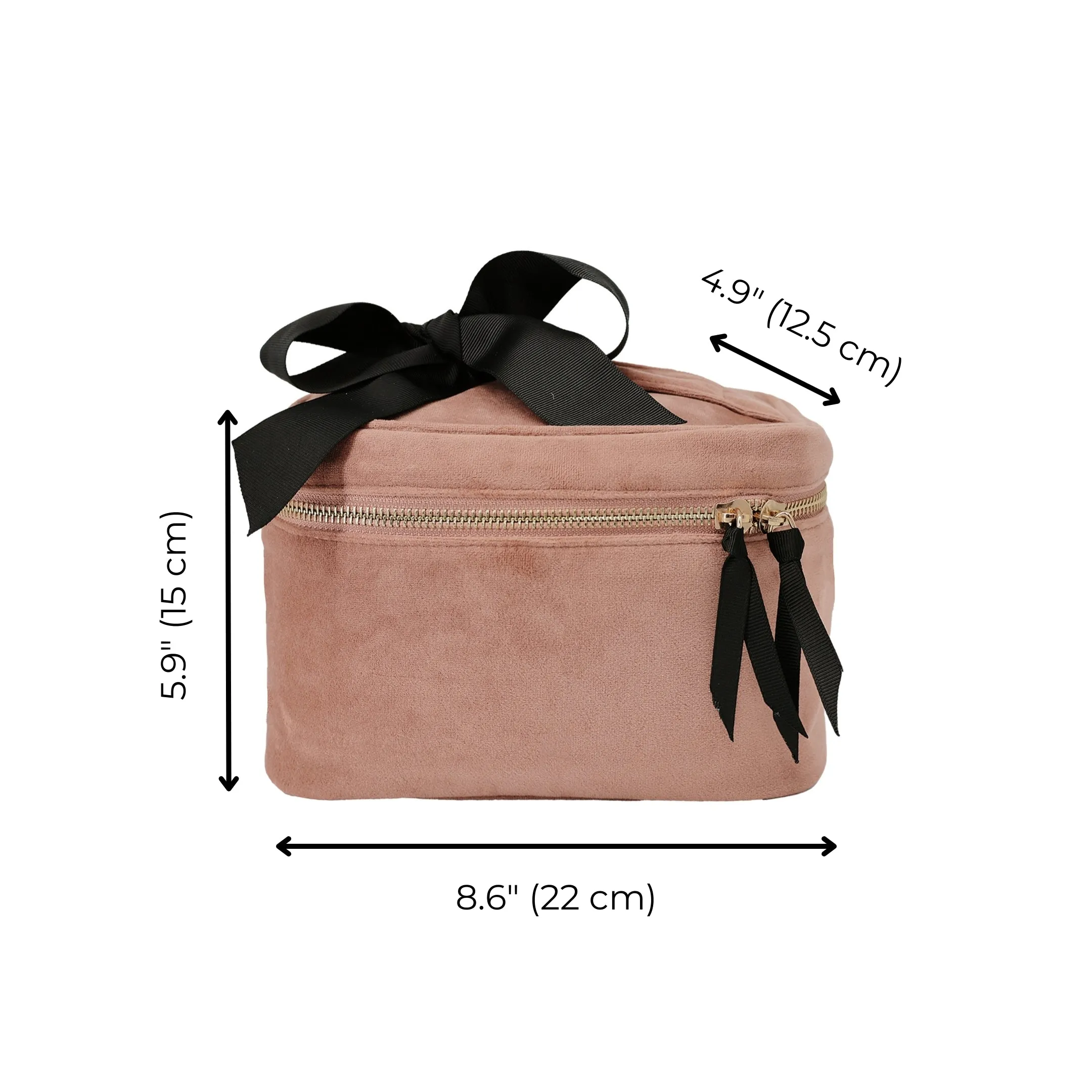 Makeup Case, S – Eco Velvet – Pink