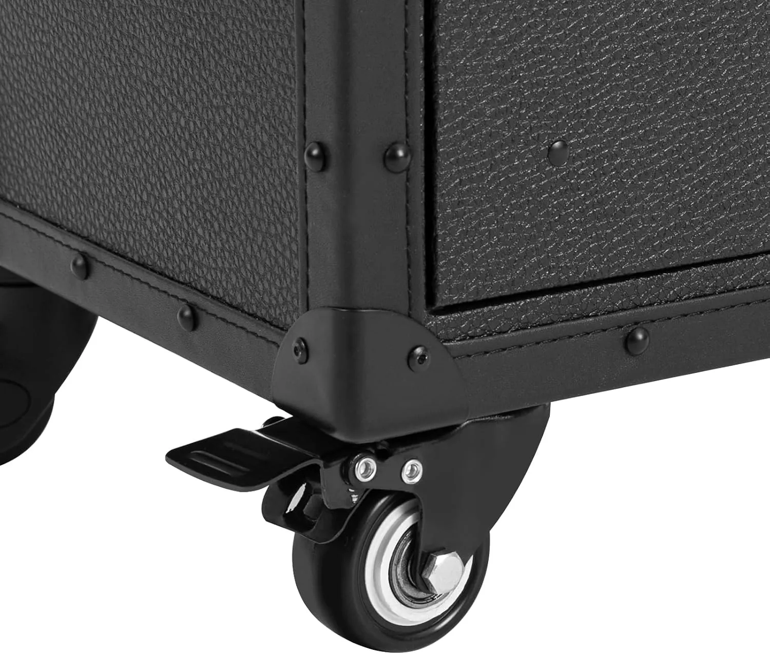 Makeup Rolling Train Case, Makeup Case Trolley Large Storage Cosmetic Trolley with Combination Locks, Hair Salon Suitcase Hair Stylist Beauty Travel (All Black)