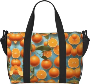 Many Delicious Oranges Crossbody handbag, travel casual handbag, suitable for work, travel, fitness, tourism, women's zipper storage bag,