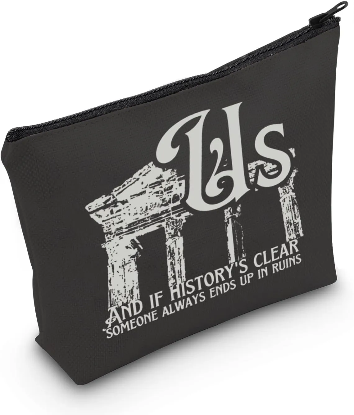 MAOFAED Music Lyrics Cosmetics Bag for Fans, Tavel Bag, Zipper Pouch (history clear)