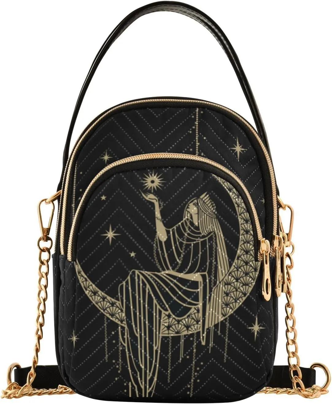 MCHIVER Crossbody Bag for Women Cell Phone Purse Wallet with Removable Chain Shoulder Handbag for Passport Phone Travel Work