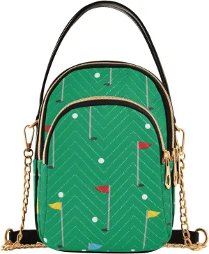 MCHIVER Golf Crossbody Bag for Women Cell Phone Purse Wallet with Removable Chain Shoulder Handbag