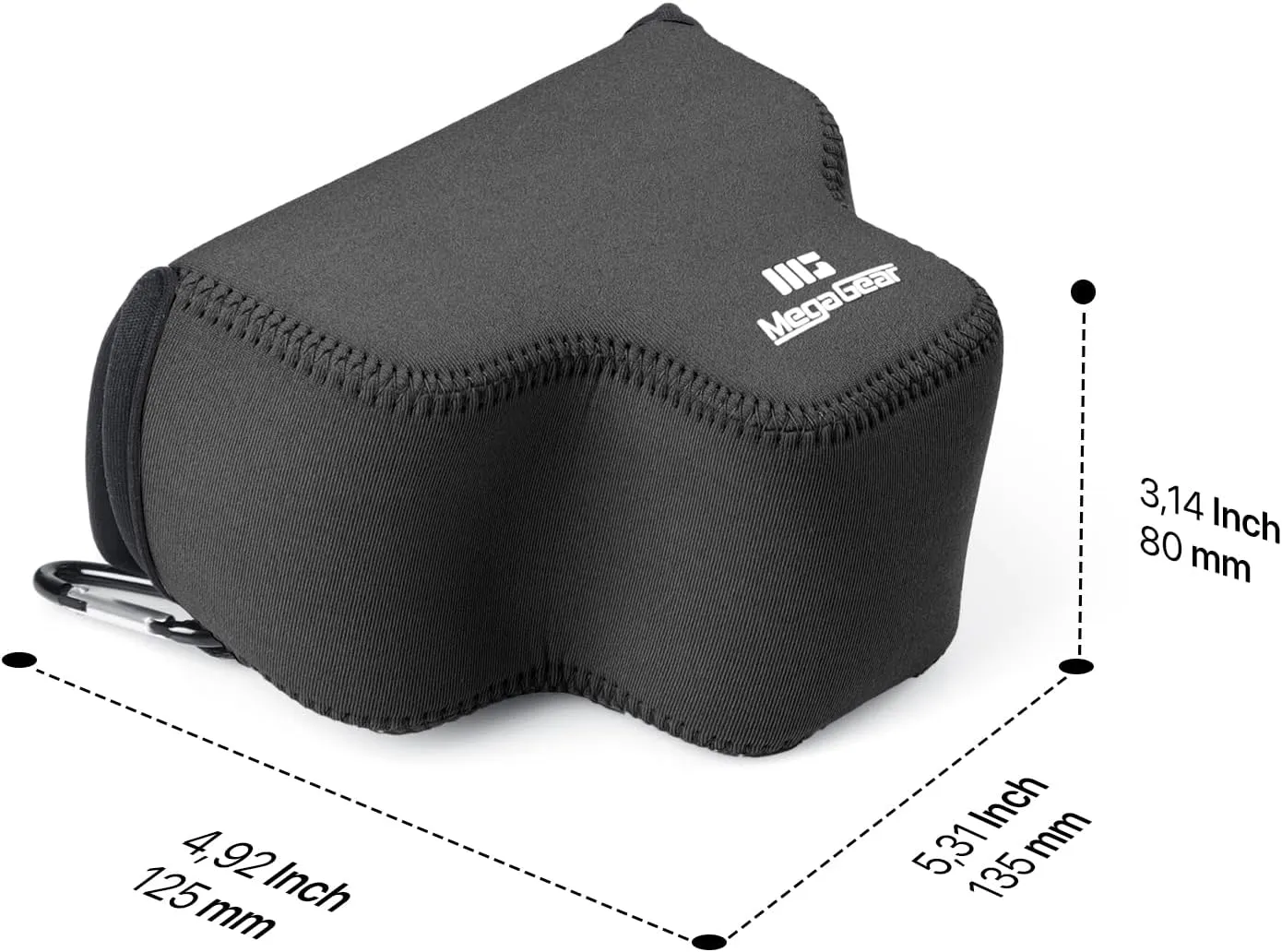 Mega Gear Neoprene Camera Case for Sony Alpha a7C Mark II (28-60mm) - Stylish and Protective Digital Photography Bag - Black