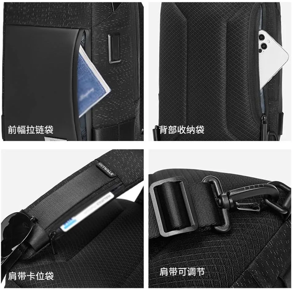 Men's Shoulder Bag Casual Korean Slant Business Men's Crossbody Bag Waterproof Crossbody Bag Men's Chest Bag