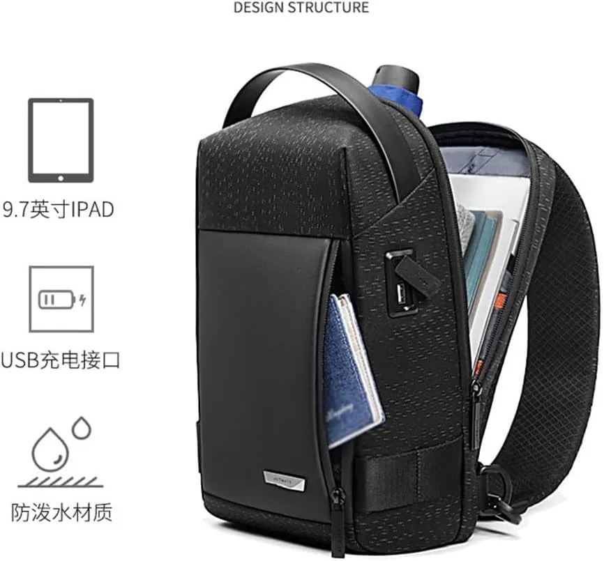 Men's Shoulder Bag Casual Korean Slant Business Men's Crossbody Bag Waterproof Crossbody Bag Men's Chest Bag