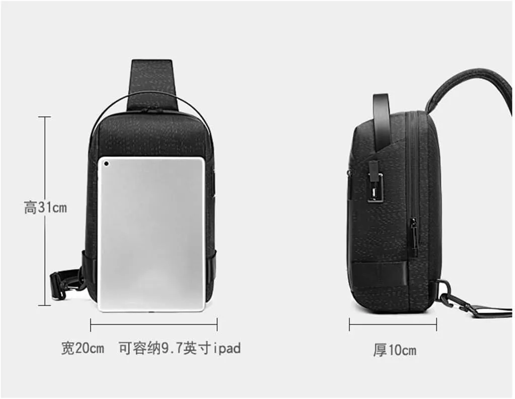 Men's Shoulder Bag Casual Korean Slant Business Men's Crossbody Bag Waterproof Crossbody Bag Men's Chest Bag