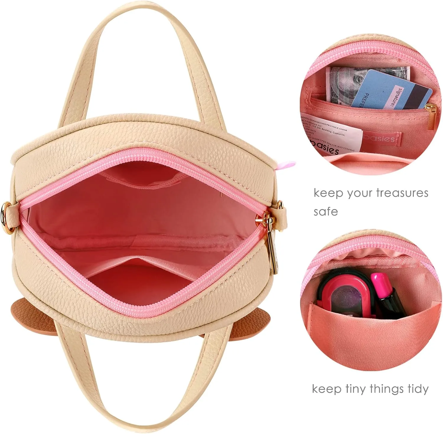 mibasies Toddler Purse for Little Girls Handbags Kids Age 3-8 Dog purse