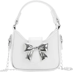 Mini Crossbody Purse, Bow Magnetic Buckle Handbag Shoulder Bag Great Gift Idea for Little Girls