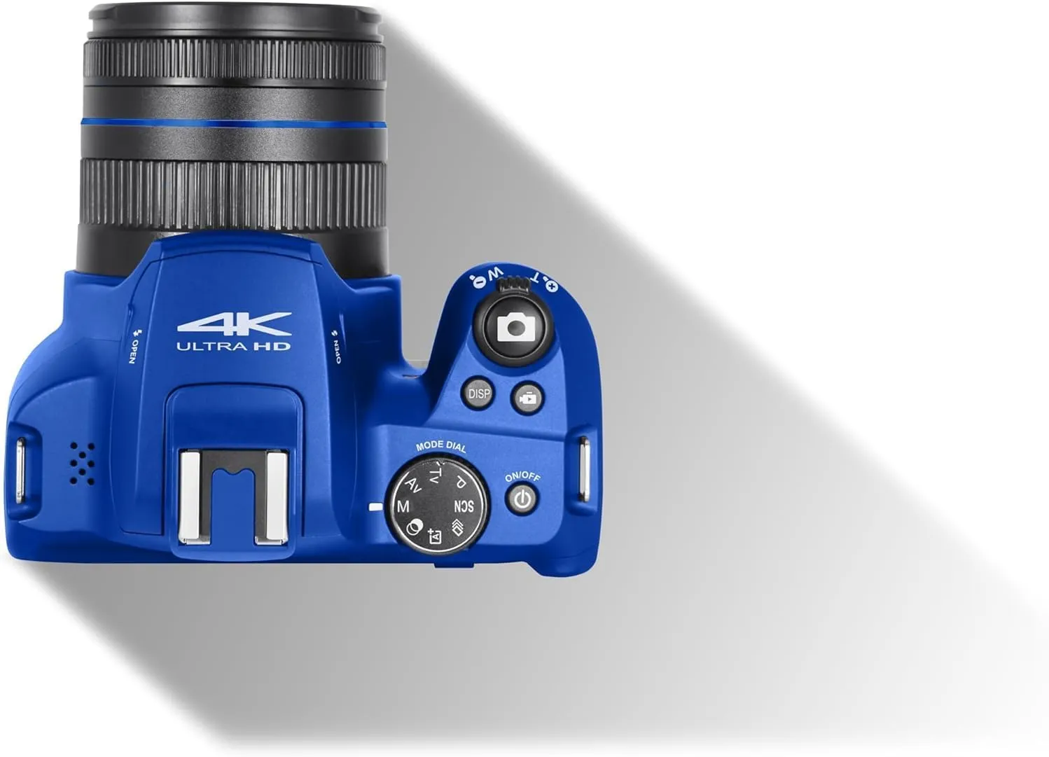 Minolta 64 Mega Pixels Auto Focus Digital Camera with 10x Optical Zoom, 4K Ultra HD Video and Macro Shooting, Bundle with 32 GB Memory Card   Vlogging Tripod   Cleaning kit   More Accessories (Blue)