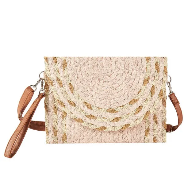 Mixed Color Detail Clutch Bag