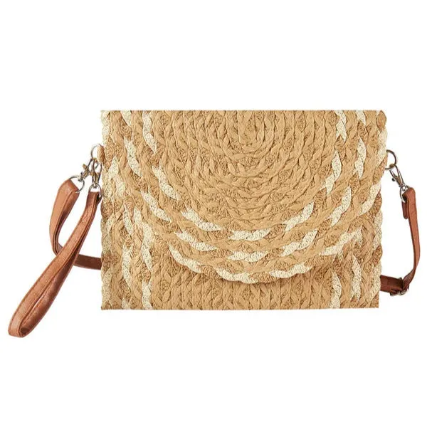 Mixed Color Detail Clutch Bag