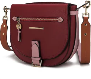 MKF Collection Shoulder Bag for Women, Vegan Leather Crossbody Handbag Purse