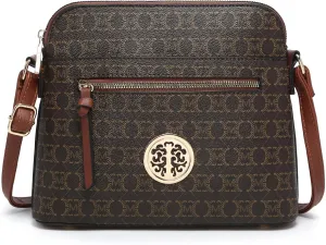 MKP COLLECTION Womens Fashion Crossbody Bag Medium Shoulder Purse with Adjustable Strap Multi Pockets for Travel Daily Use