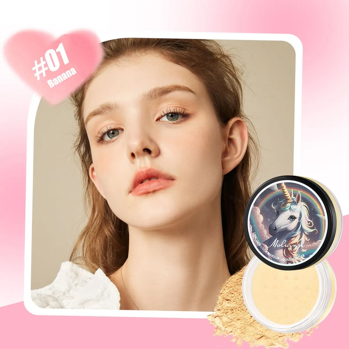 Molianji Matte Finish Setting Powder – Long-Lasting Waterproof Oil Control