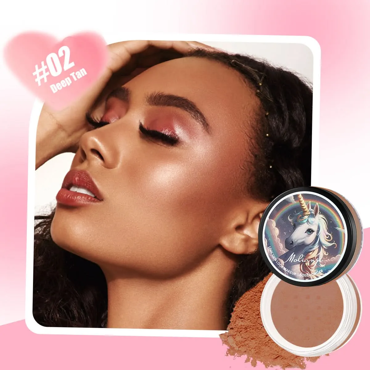Molianji Matte Finish Setting Powder – Long-Lasting Waterproof Oil Control