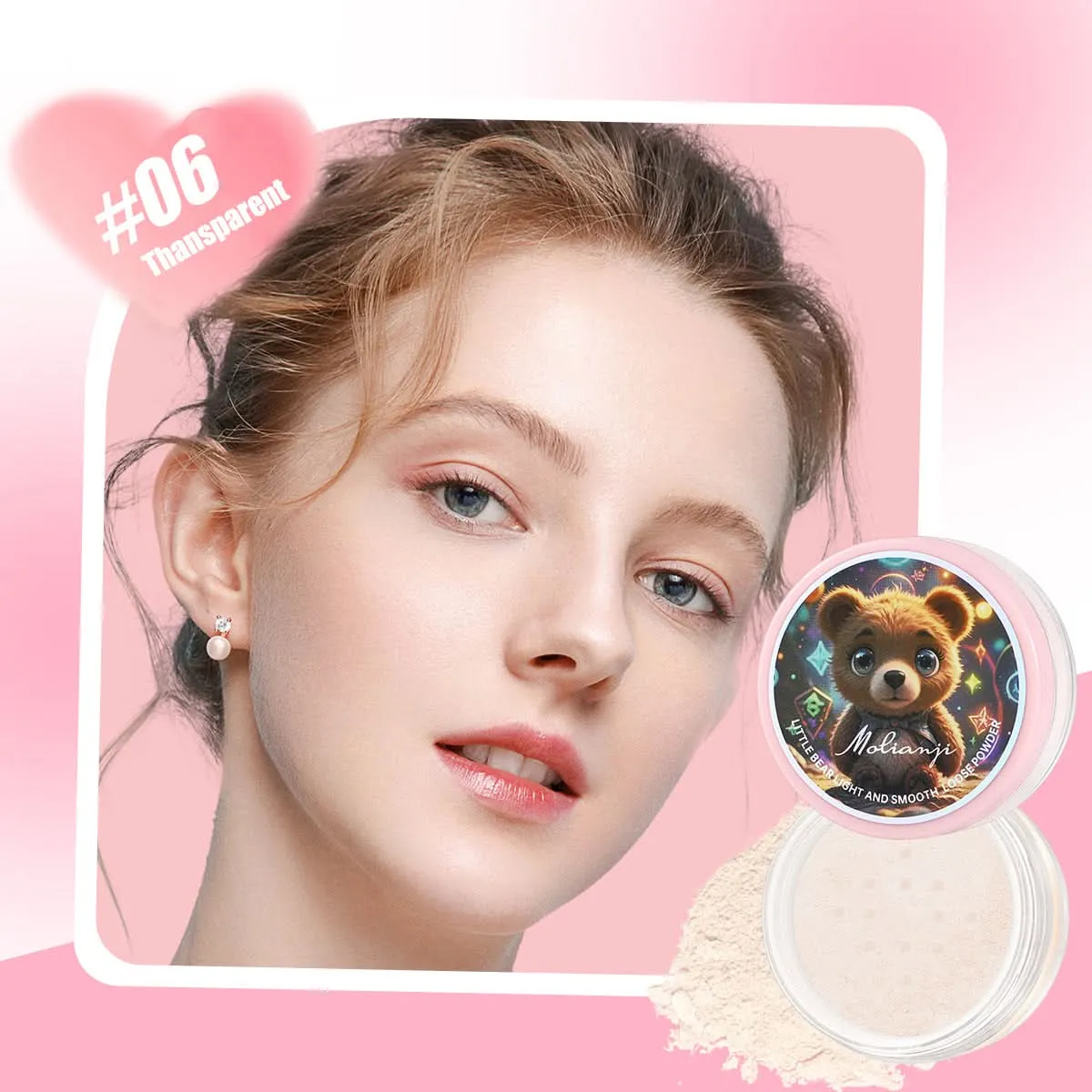 Molianji Matte Finish Setting Powder – Long-Lasting Waterproof Oil Control