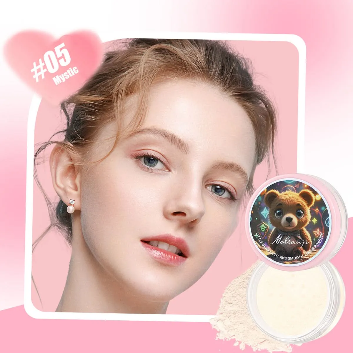 Molianji Matte Finish Setting Powder – Long-Lasting Waterproof Oil Control