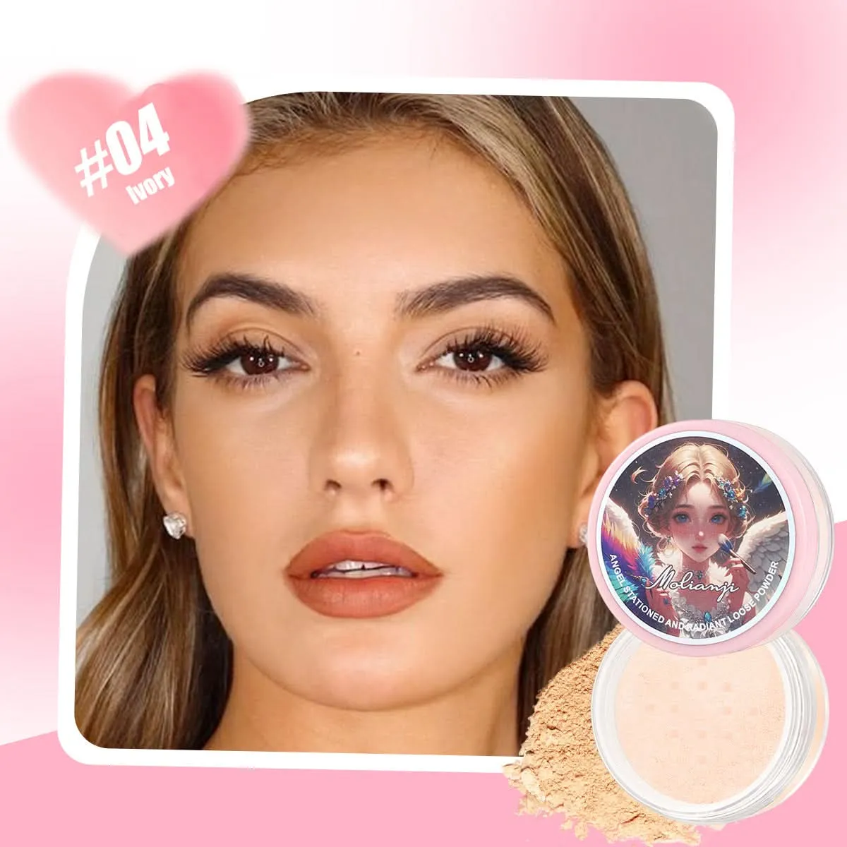 Molianji Matte Finish Setting Powder – Long-Lasting Waterproof Oil Control