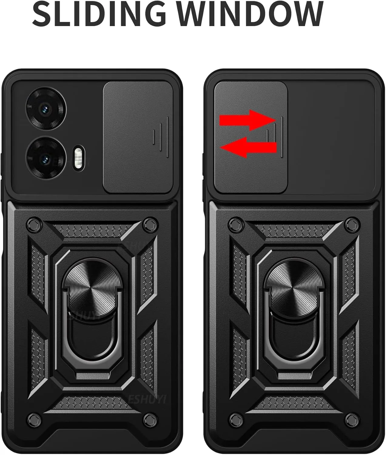 Motorola Moto G35 Case Shockproof Ring Stand Phone Camera Lens Cover