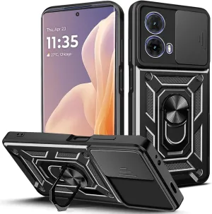 Motorola Moto G85 Case Shockproof Ring Stand Phone Camera Lens Cover