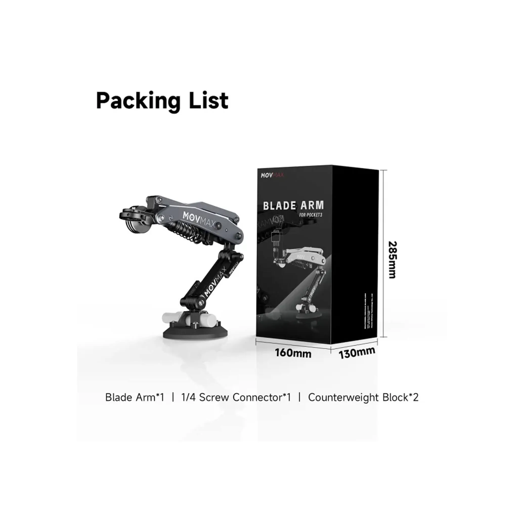 MOVMAX Blade Arm for DJI Pocket 3