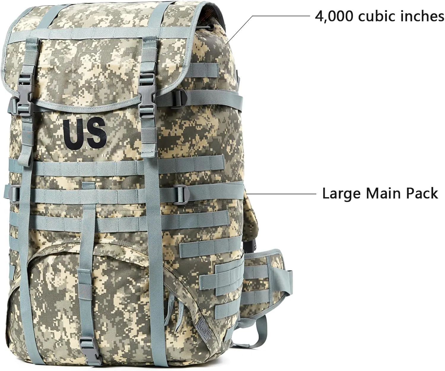 MT Military MOLLE 2 Large Rucksack with Frame, Army Tactical Backpack