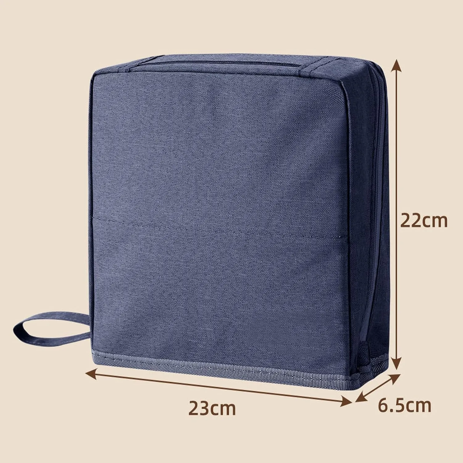 Multi-purpose Large Capacity Oxford Cloth Standing Makeup Bag, Portable Toiletry Bag, Waterproof Makeup Organizer with Compartments (Navy)