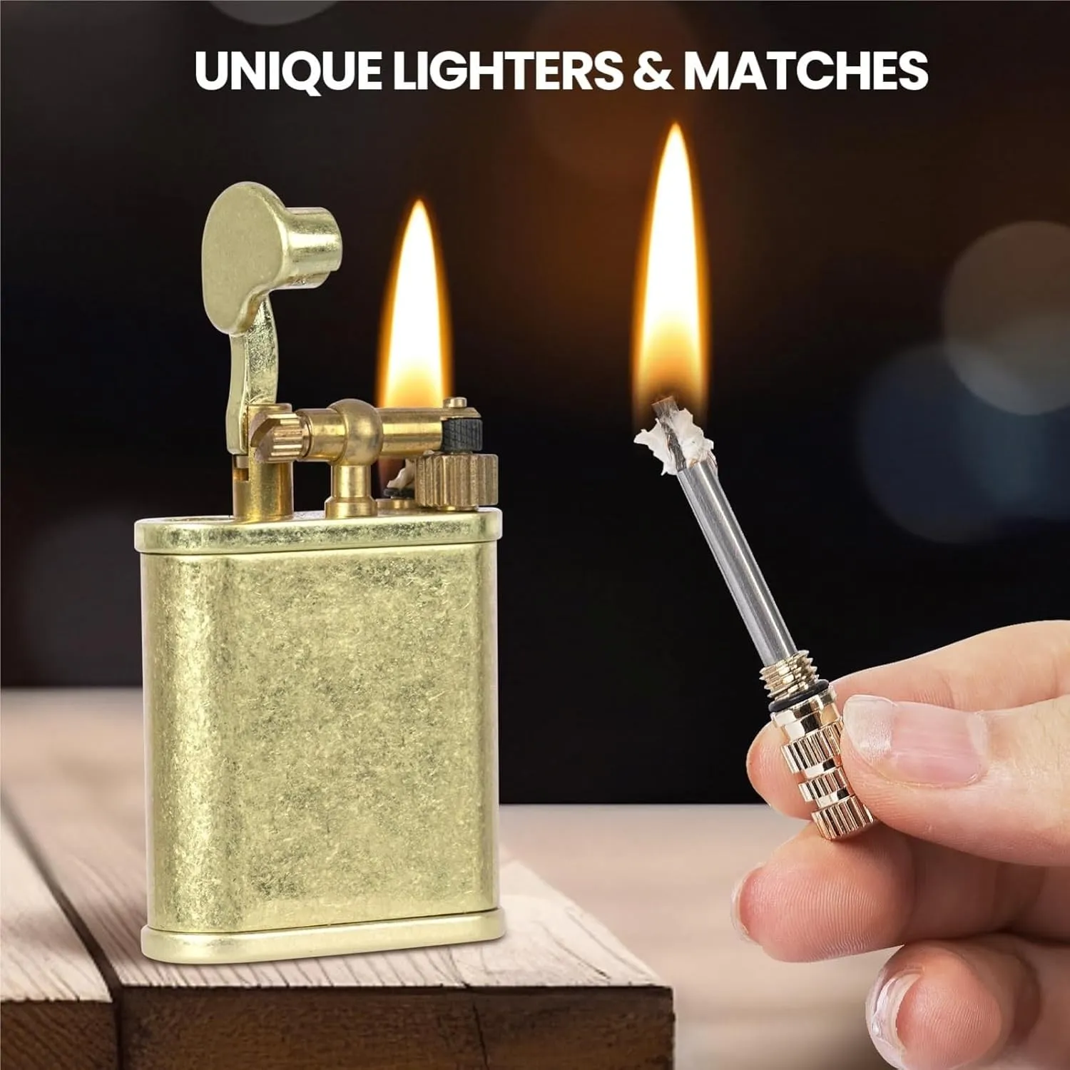 Multifunctional Kerosene Waterproof and Windproof Lighter, Permanent Matches, Lifting arm Grinding Wheel Ignition, refillable, Suitable for Outdoor Camping/Travel (Kerosene not Included)(Purple)