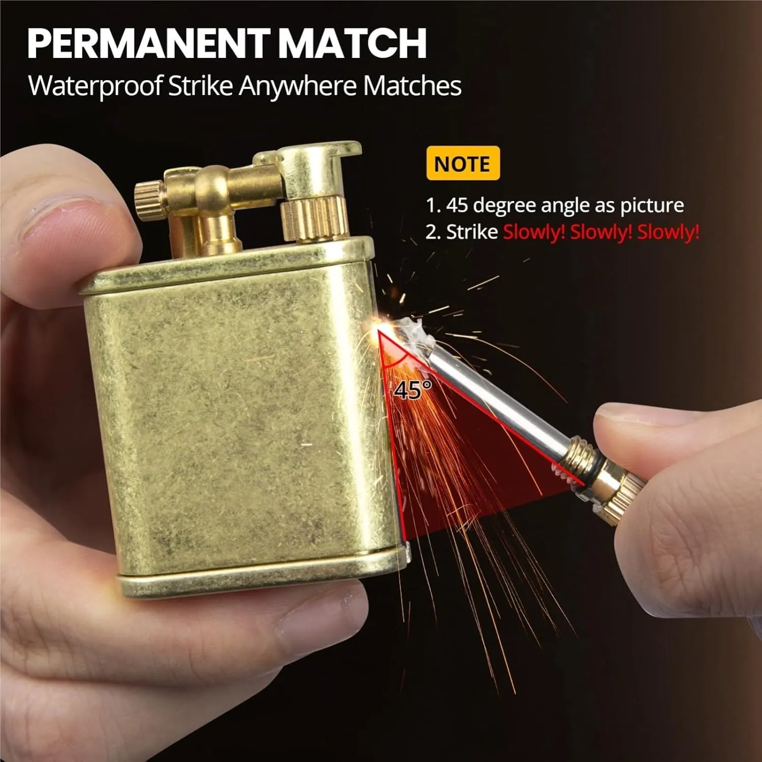 Multifunctional Kerosene Waterproof and Windproof Lighter, Permanent Matches, Lifting arm Grinding Wheel Ignition, refillable, Suitable for Outdoor Camping/Travel (Kerosene not Included)(Purple)