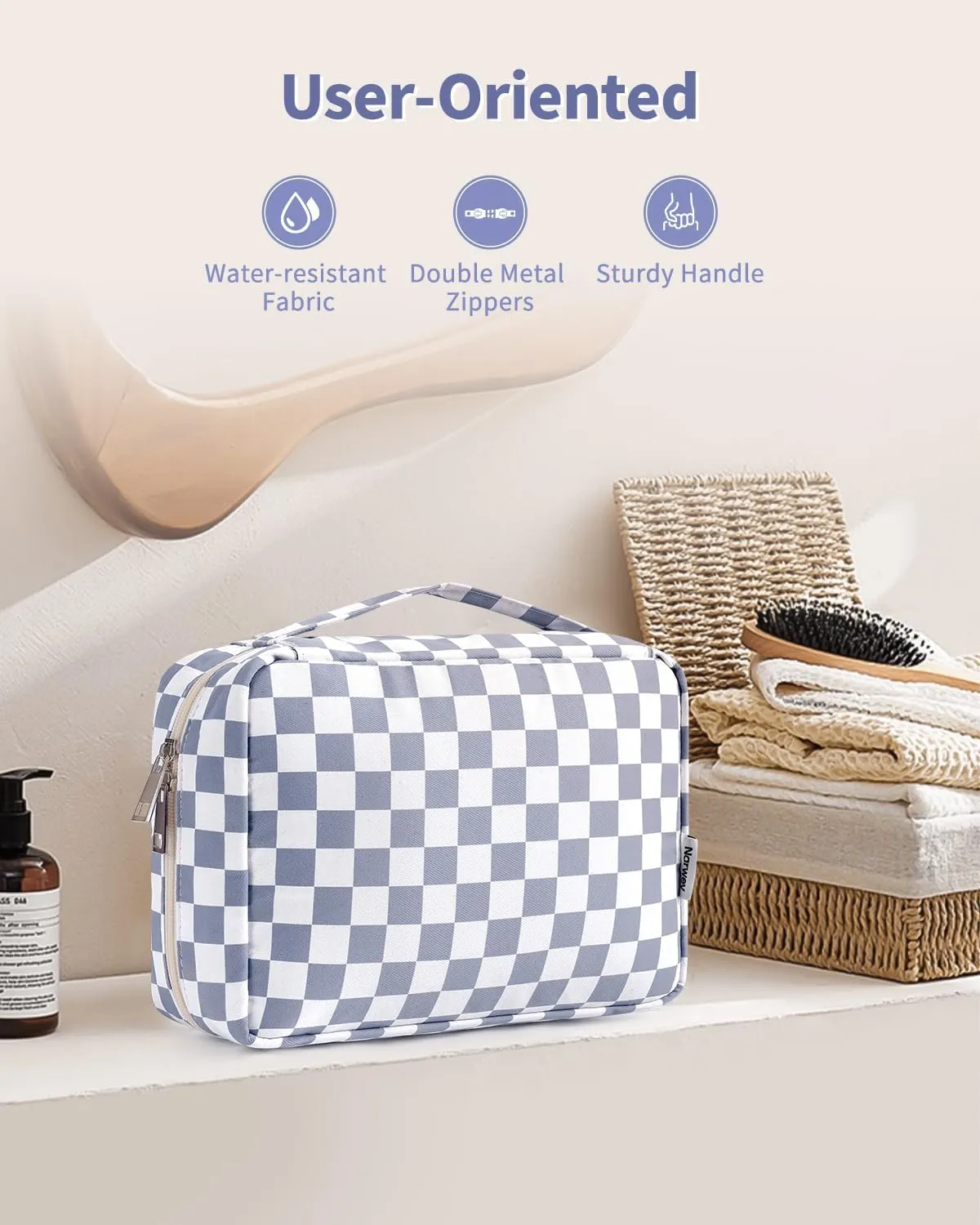 Narwey Hanging Travel Toiletry Bag Cosmetic Make up Organizer for Women and Girls Waterproof