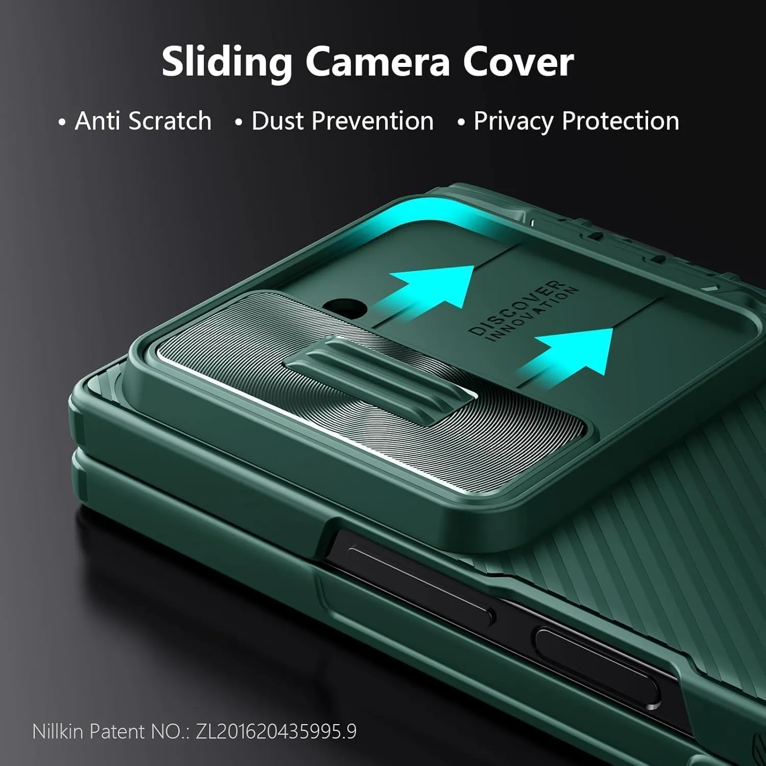 Nillkin for Galaxy Z Fold 6 Case with S Pen Holder, Built-in Screen Protecter & Slide Lens Cover & Metal Kickstand & Hinge Protection Full Shockproof Thin Slim Phone Cover for Samsung Fold 6, Green