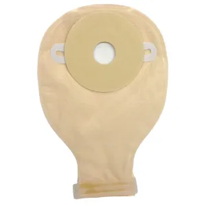 Nu-Hope 7106 Standard Round Flat Pre-Cut Barrier and Brief Clear Drainable Pouch - (3/4)", Box of 10