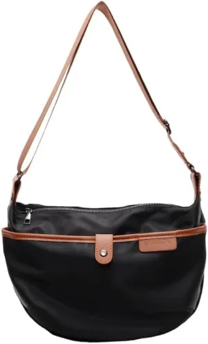Nylon Shoulder Bag for Women Fashion Crossbody Tote Lightweight Casual Purse for Commuting Travel and Everyday Use