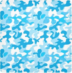 ODAWA Anti-scratch Camera Lens Wrap Blue Camouflage Self Adhesive Cloth 21.7"x21.7" Portable Cosmetic Bag for Travelling